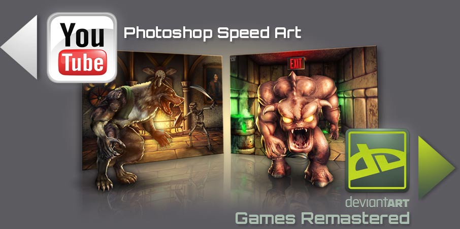Photoshop Speed Art of Classic Video Games Remastered